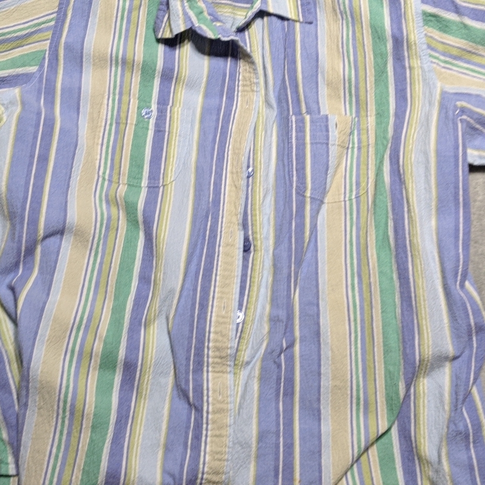 Camp shirt, blue and green, size XL, White Stag